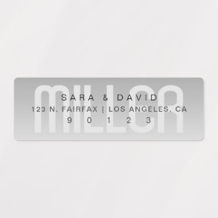 Waterproof Fading Grey Ombre Address