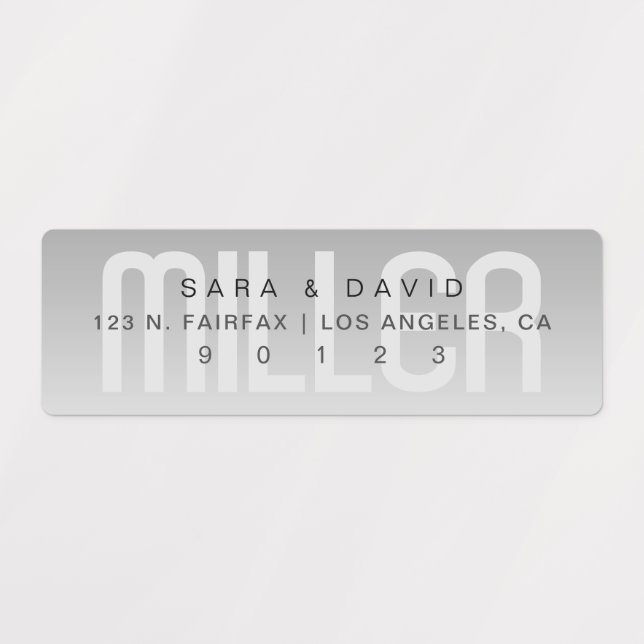 Waterproof Fading Grey Ombre Address (Design 1)