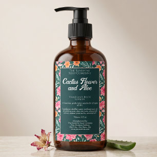 Waterproof floral cosmetics packaging label