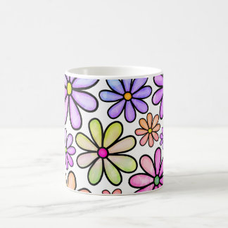 Waterproof Flowers: Elegant Mug, Blooming Style Coffee Mug