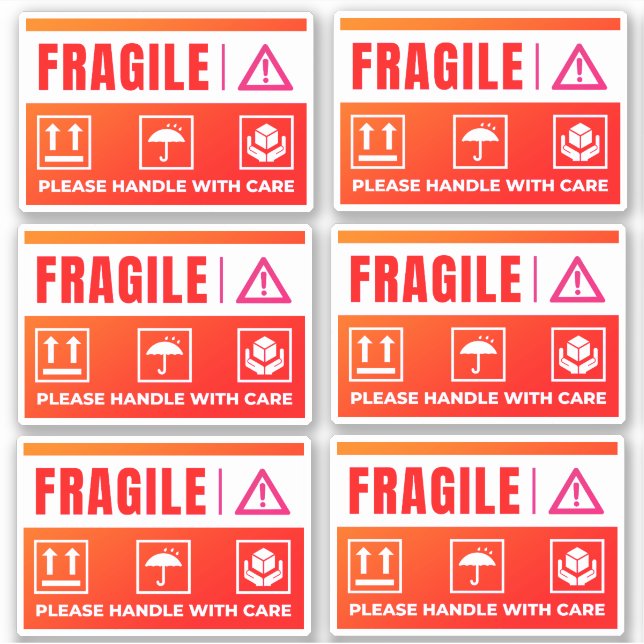Waterproof Fragile Stickers (Handle with Care) (Front)