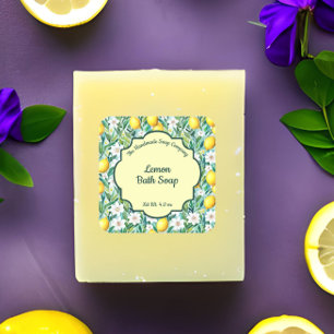 Waterproof Lemon Soap or Cosmetics Product label 2