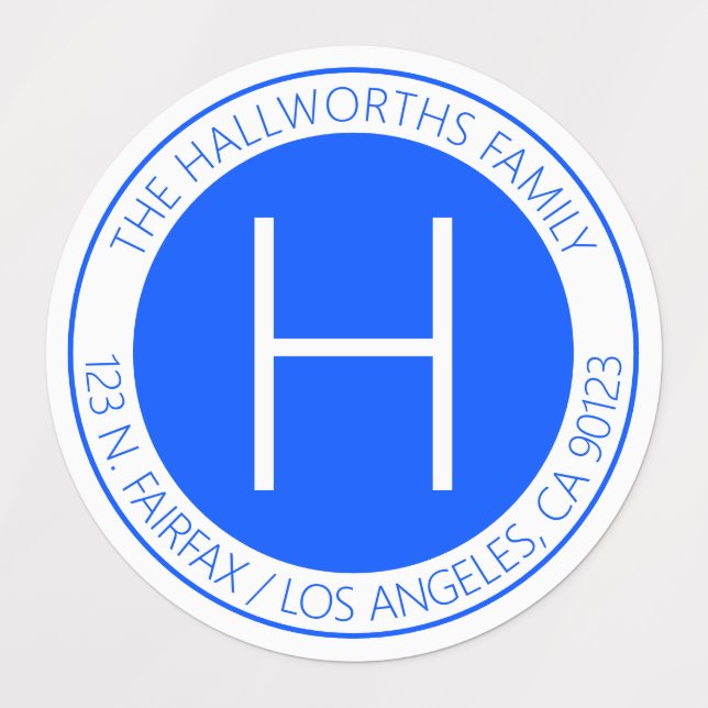 Waterproof Modern Blue & White  (Design 3)