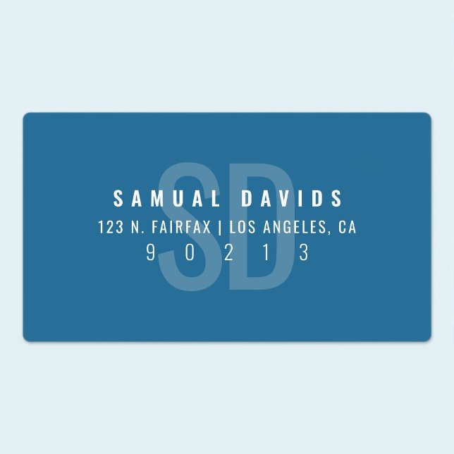 Waterproof Modern Bold Blue Address (Creator Uploaded)