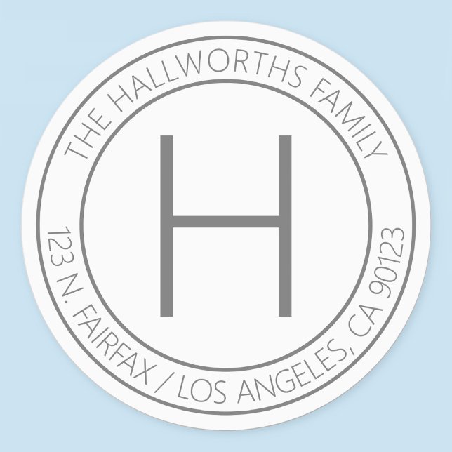 Waterproof Modern Grey & White Return Address (Creator Uploaded)