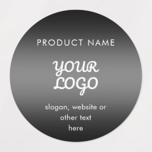 Waterproof Modern Logo & Text Black Grey Gradient