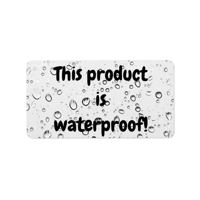 Waterproof product package seal label sticker (Front)