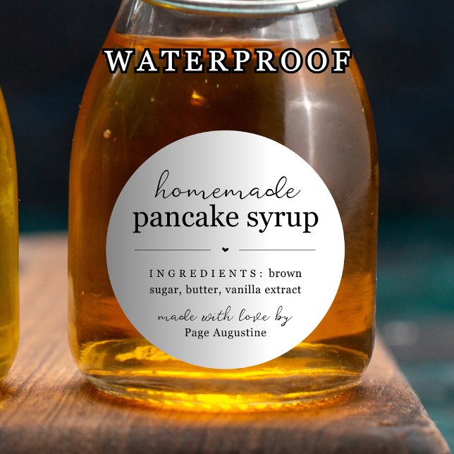 Waterproof Round Homemade Syrup Gift Label Sticker (Créateur téléchargé)
