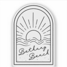 Waterproof transparent Bethany Beach sticker