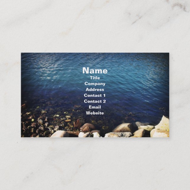 Waters Edge, business card template (Front)