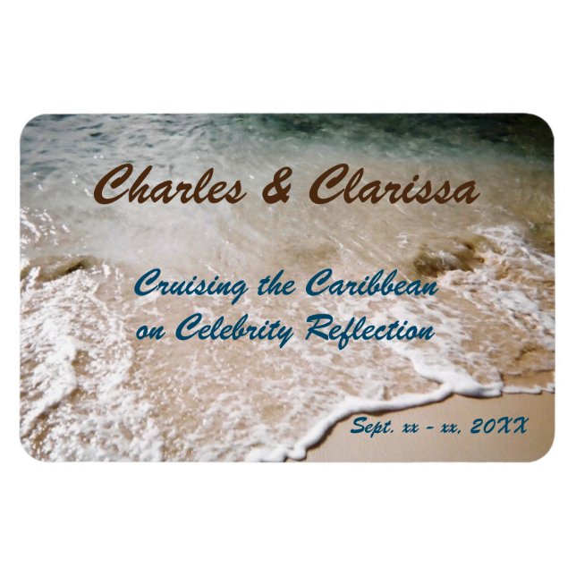 Water's Edge Personalized Stateroom Door Marker Magnet (Horizontal)