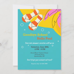 Water's Edge Pool Party Invitation