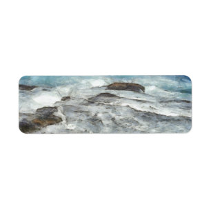 Waters furiously covering rocks