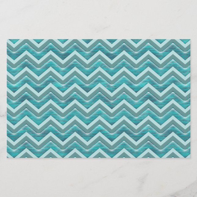 Waters Glitter Chevron Pattern Stationery (Front)