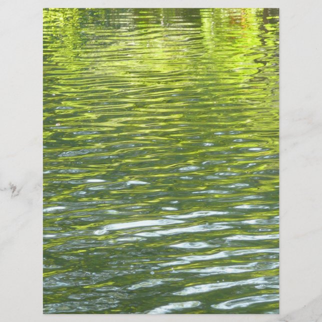 Waters of Oak Creek Yellow and Green Nature Photo (Front)