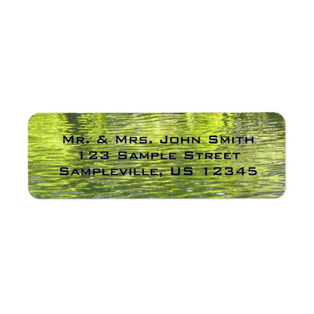 Waters of Oak Creek Yellow and Green Nature Photo (Front)