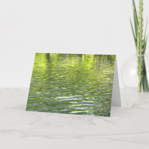 Waters of Oak Creek Yellow and Green Nature Photo Card