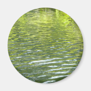 Waters of Oak Creek Yellow and Green Nature Photo Magnet