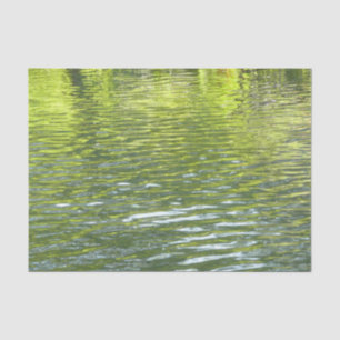 Waters of Oak Creek Yellow and Green Nature Photo Tissue Paper