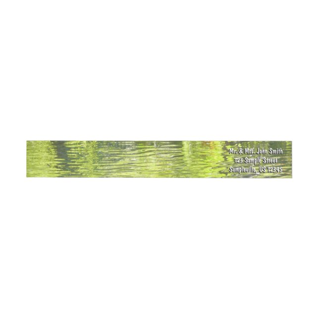 Waters of Oak Creek Yellow and Green Nature Photo Wrap Around Label (Individual)