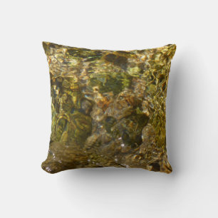 Waters of the Kaweah River Abstract Nature Throw Pillow