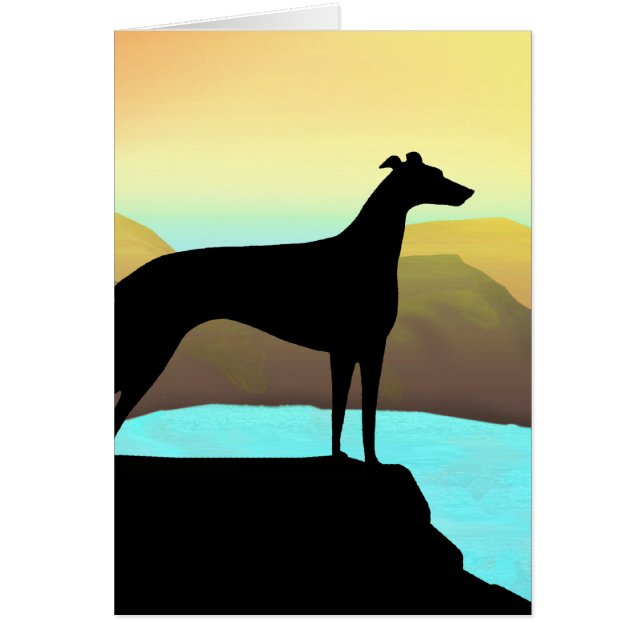 Waterside Greyhound Dog Landscape (Front)