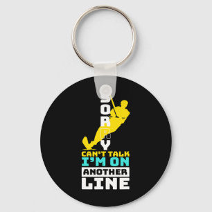 Waterski I Am On Another Line I Water Skier Summer Keychain