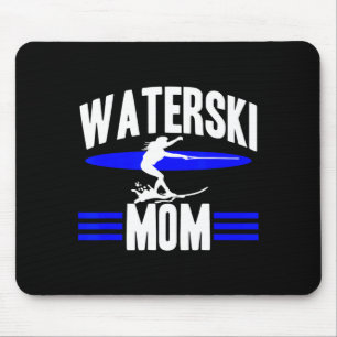 Waterski mom women athletes water skiing wave mouse pad