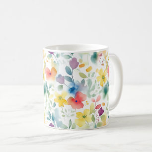 Watersolor Spring Flowers Mug