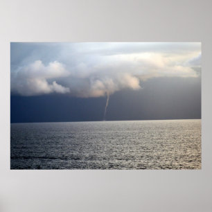Waterspout at sea poster