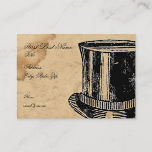 Waterstaiined Top Hat Business Card