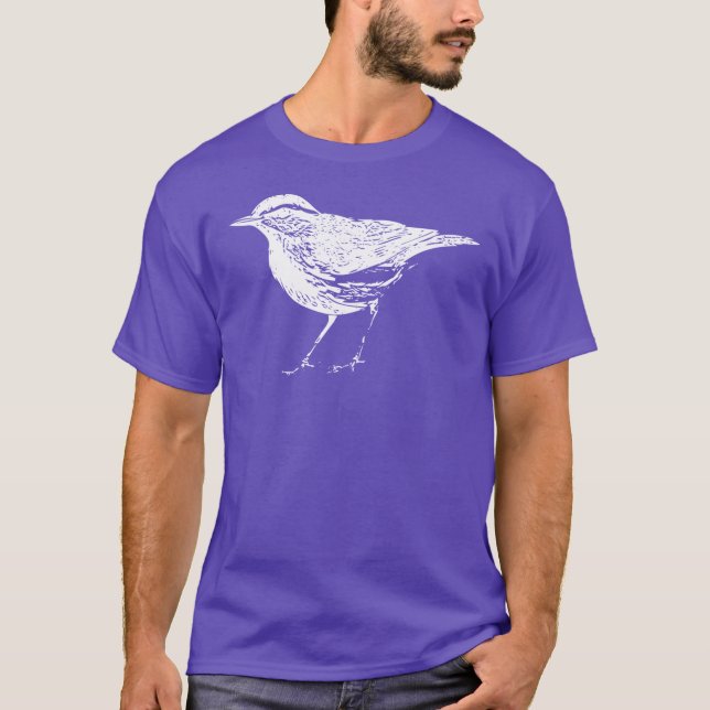 Waterthrush White Design T-Shirt (Front)