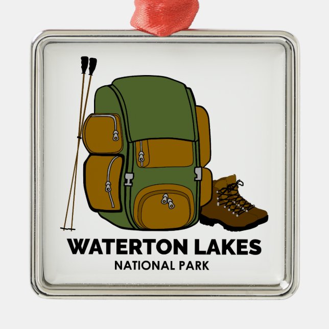 Waterton Lakes National Park Backpack Metal Ornament (Front)