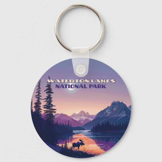 Waterton Lakes National Park Canada Alberta Card Keychain (Front)