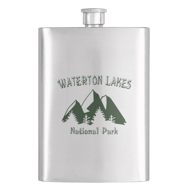 Waterton Lakes National Park Hip Flask (Front)