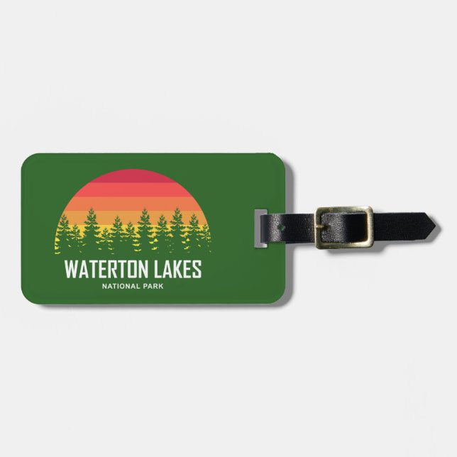 Waterton Lakes National Park Luggage Tag (Front Horizontal)