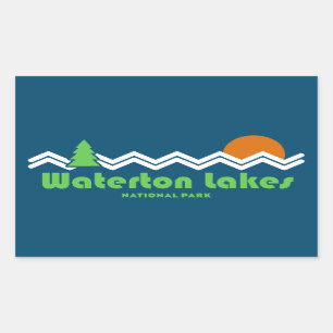 Waterton Lakes National Park Retro Sticker
