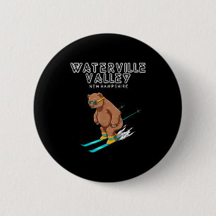 Waterville Valley New Hampshire - Funny Ski Grizzl 2 Inch Round Button
