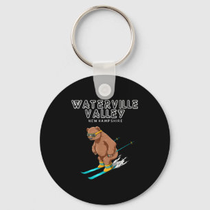Waterville Valley New Hampshire - Funny Ski Grizzl Keychain