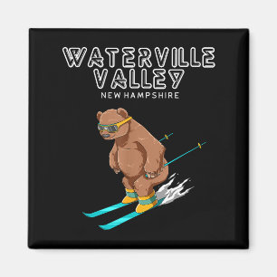 Waterville Valley New Hampshire - Funny Ski Grizzl Magnet