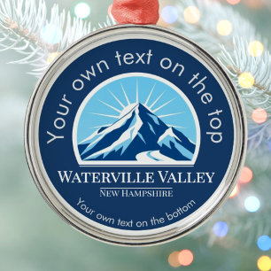 Waterville Valley New Hampshire ski vacation medal Metal Ornament