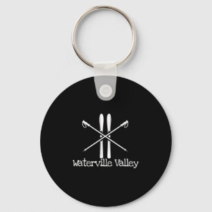 Waterville Valley Rustic Ski Skis Skiing Poles Ski Keychain