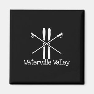 Waterville Valley Rustic Ski Skis Skiing Poles Ski Magnet