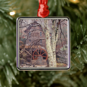 Waterwheel Metal Ornament