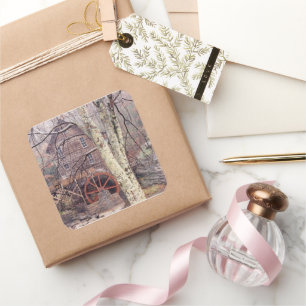 Waterwheel Square Sticker