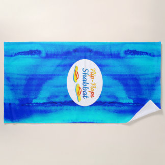 Watery Blues Flip-Flops Shabbat Beach Towel