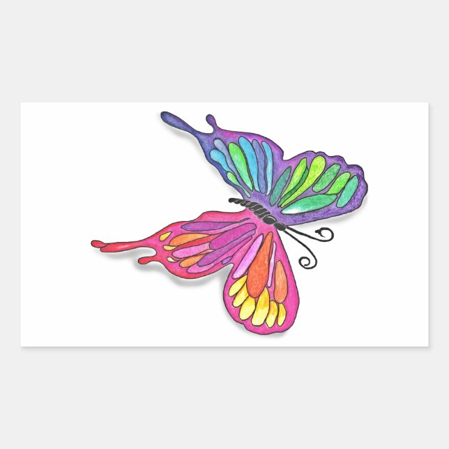 Watery  Butterfly Sticker (Front)