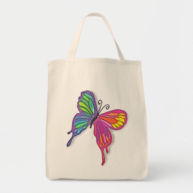 Watery  Butterfly Tote Bag (Front)
