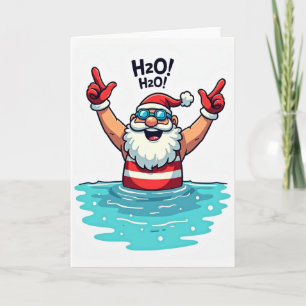 Watery Holiday Fun Card