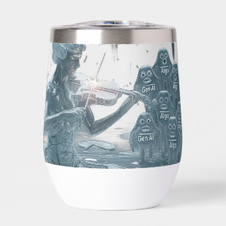 Watery Violinist, AI and Algorithms (White BG)